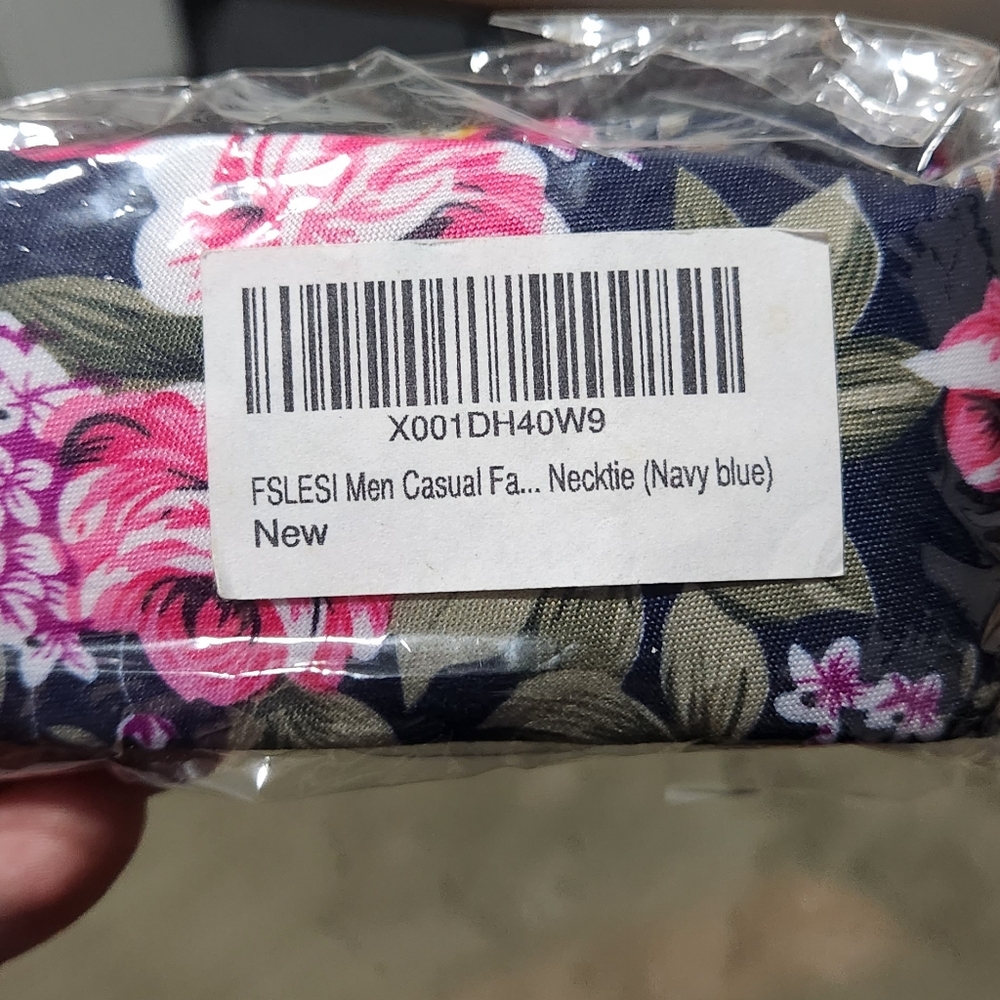 Navy Blue Floral Tie
